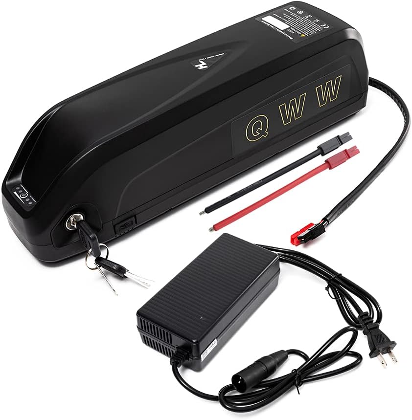 QWW 48V 17AH Electric Bicycle Lithinum ion Battery for 100-1200W Motor with Charge