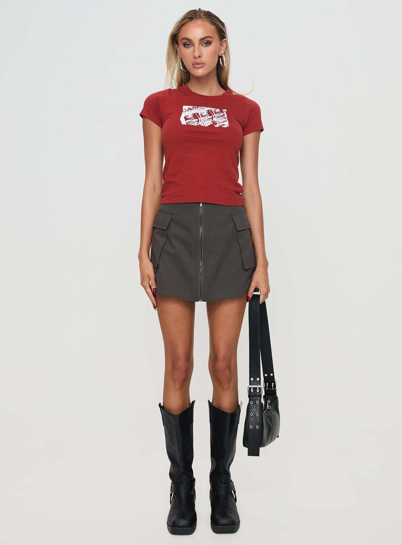 Pacheco Cargo Mini Skirt Charcoal