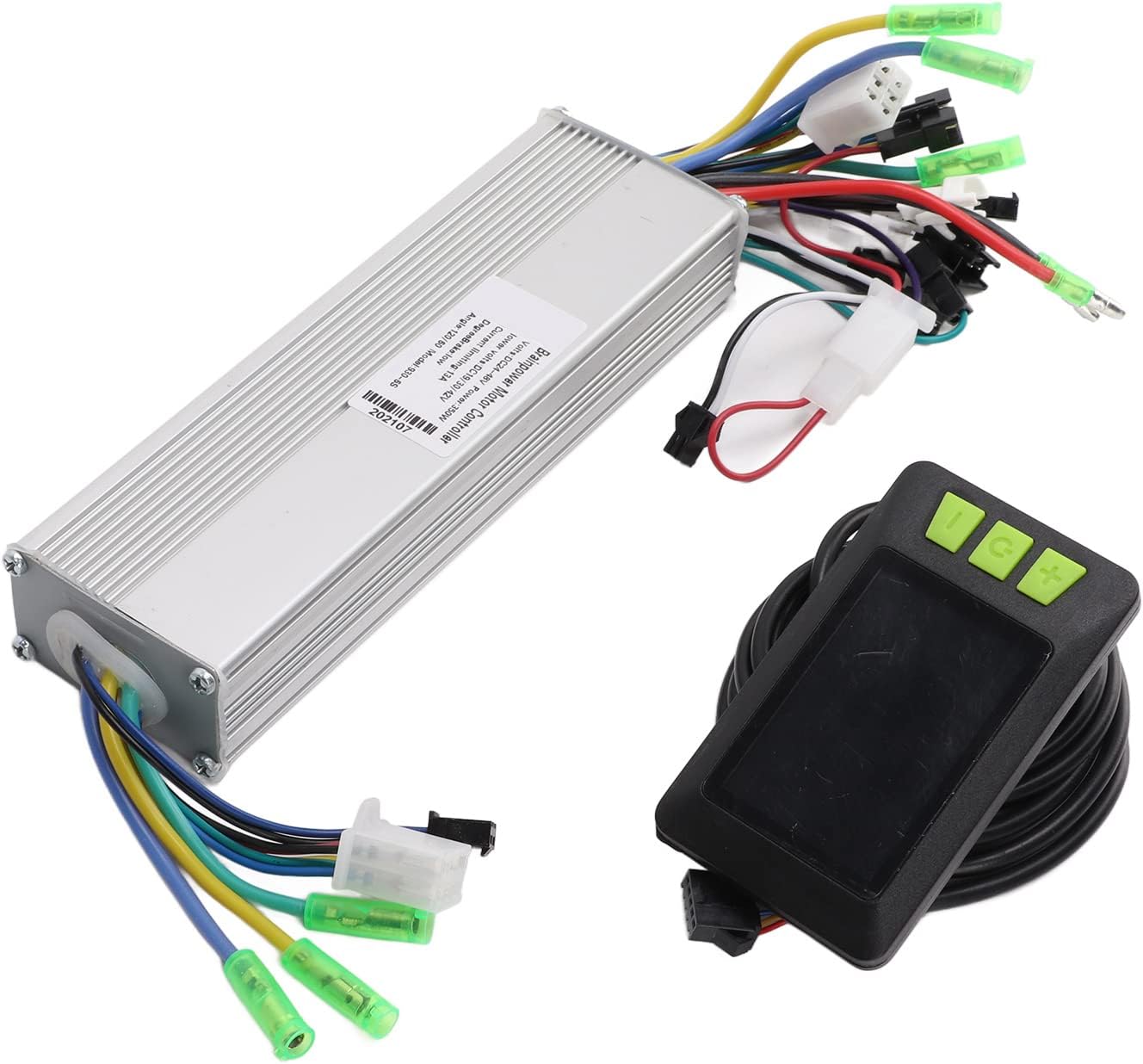 Vbestlife 24‑48V 350W Brushless Motor Controller with Waterproof Colorful LCD Display Meter Compatible with Electric Bike Scooter Dual Drive Controller Electric Bicycle Modification Accessories