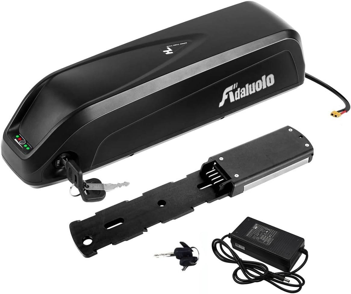 Ebike Battery, 36V 10AH Electric Bike Battery Pack Lithium ion Bicycle Battery with Charger, 4 Pin Base, Safe Lock for 250W 350W 500W 750W Motor (36V 10AH 4 Pin No USB)