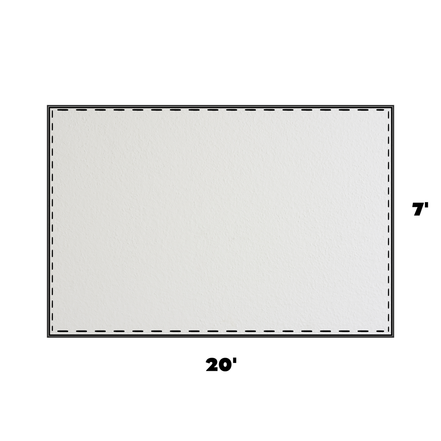 7 x 20 White Royalty Sidewall