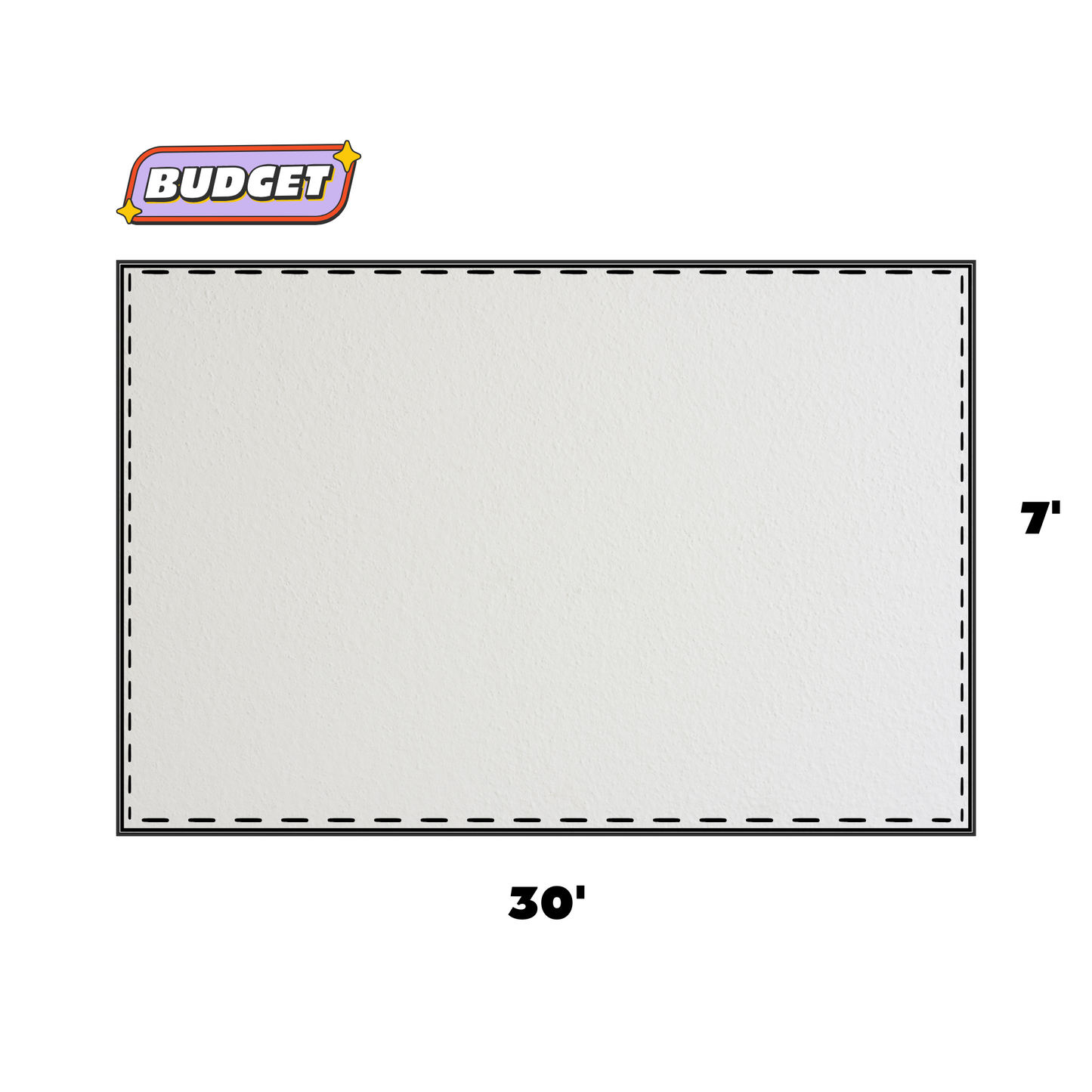 7 x 30 White Economy Sidewall