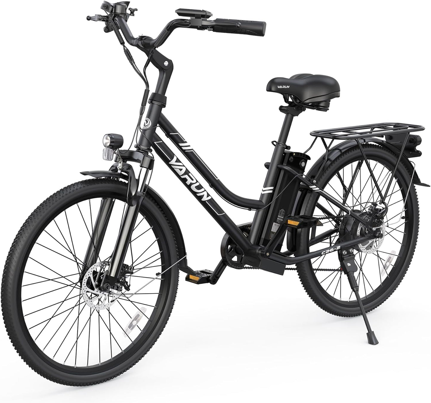 VARUN Electric Bike for Adults - 500W Electric Bicycle Up to 40 Miles, Removable Battery, 7-Speed, and Shock Absorber, Stylish 26" Ebike Suitable for Commuting