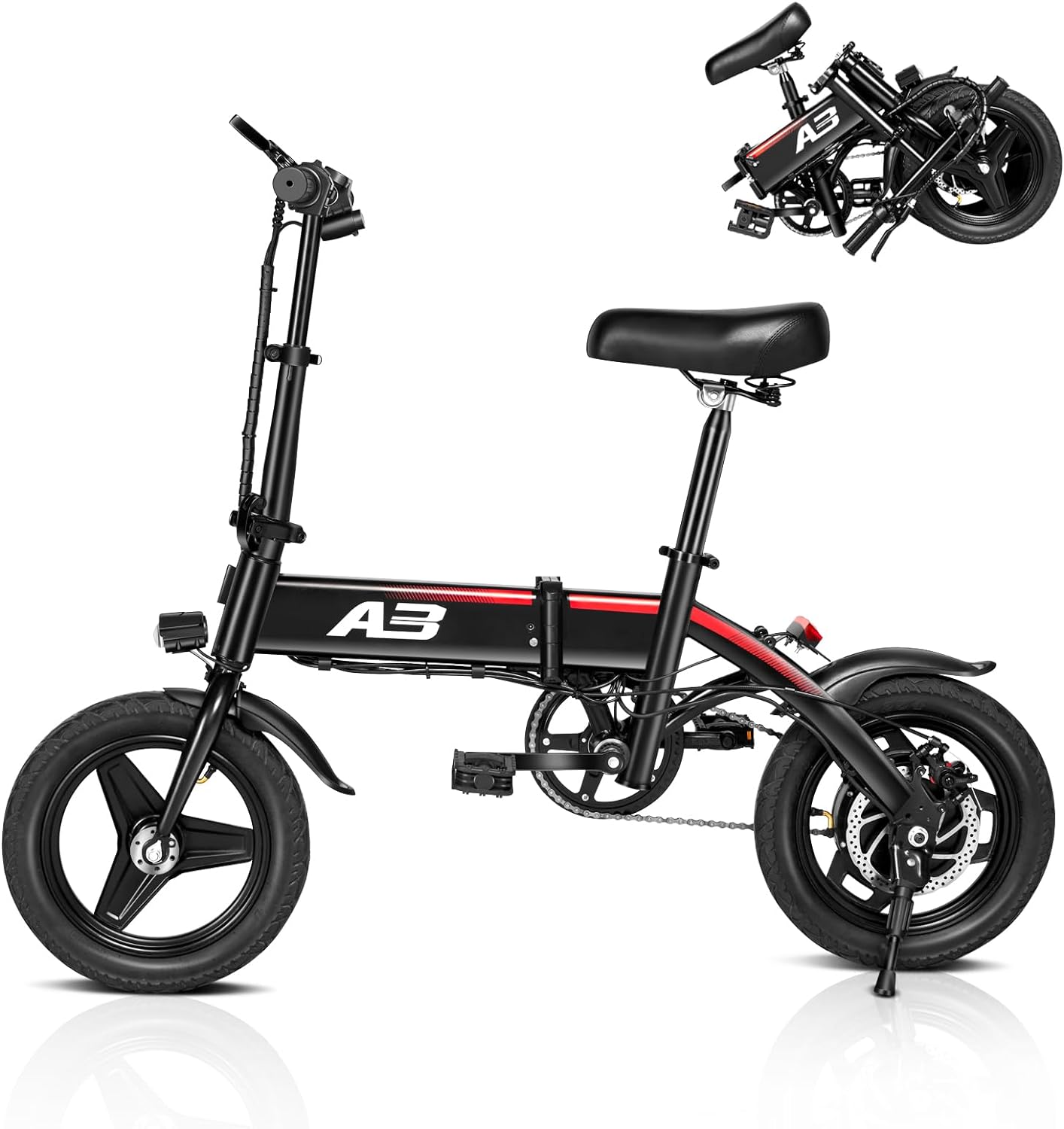 Electric Bike for Adults,Electric Bicycle with Removable Battery,14 INCH Foldable EBIKE,350W Motor