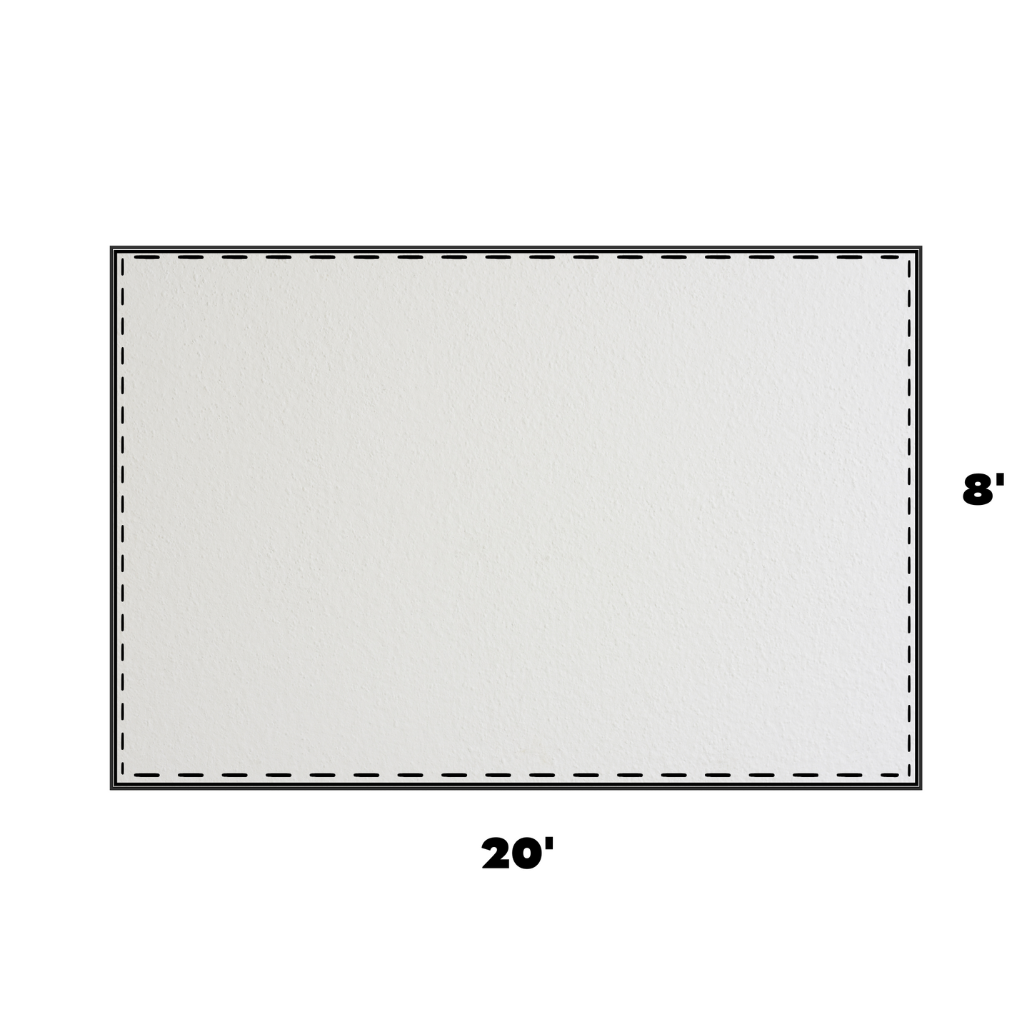 8 x 20 White Royalty Sidewall