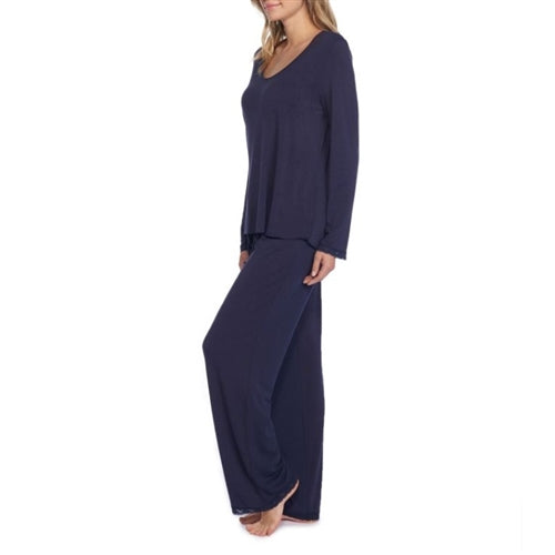 Luxe Milk Jersey Classic Pant & U-Neck Long Sleeve Tee Set