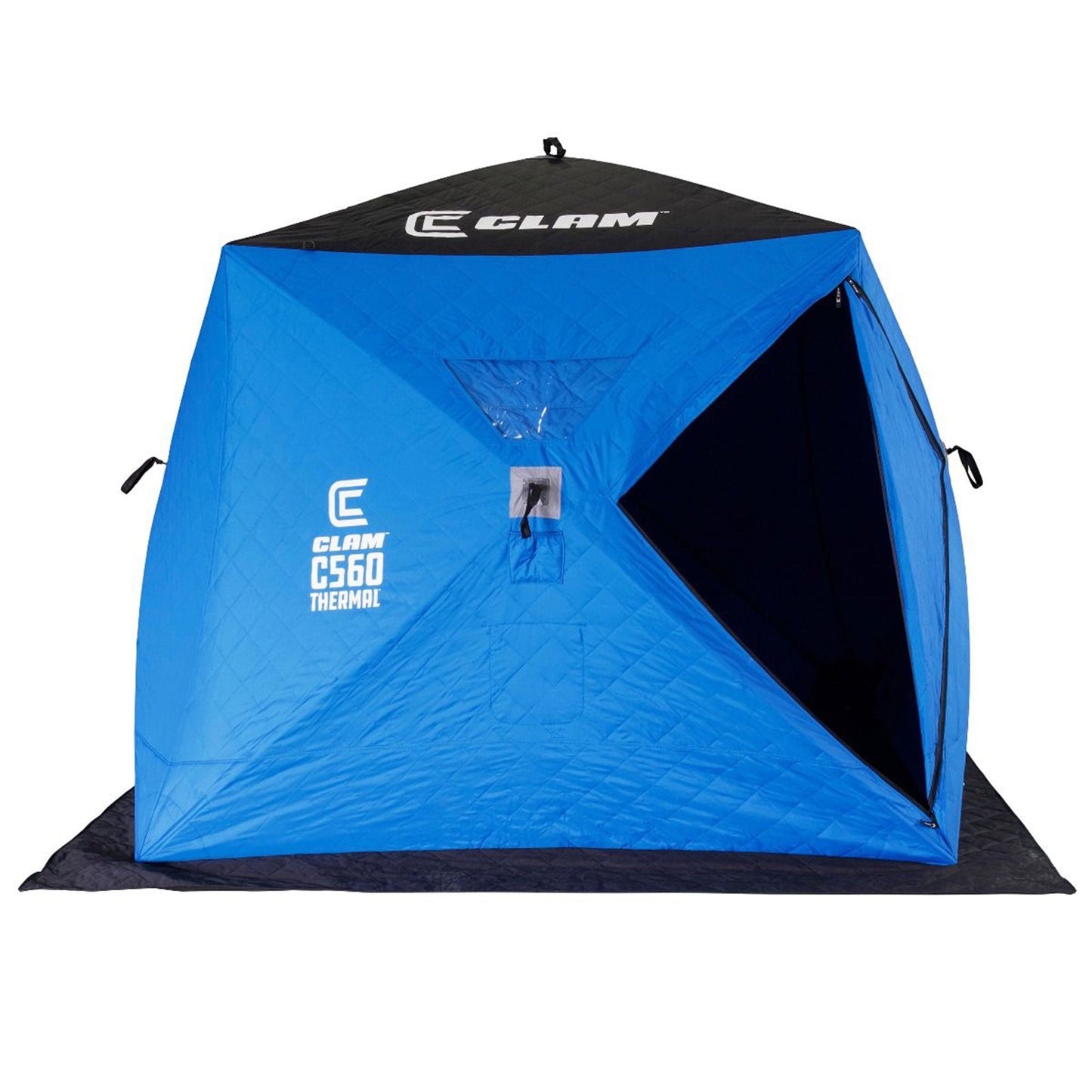Open Box Clam 14477 C-560 7.5 Foot Pop Up Ice Fishing Thermal Hub Shelter Tent
