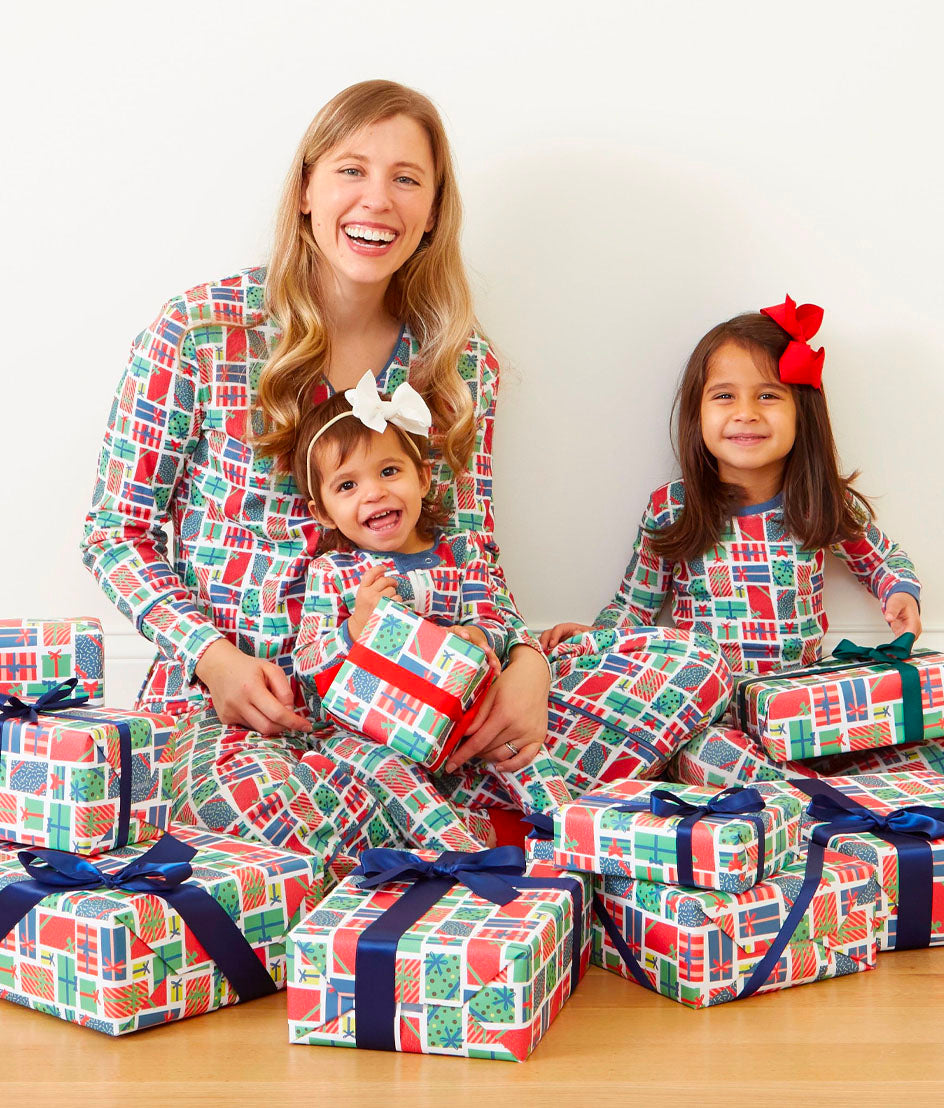 Model in Pajamas, The Babies' Cotton Matching Family Pajama Set - Live in the Presents