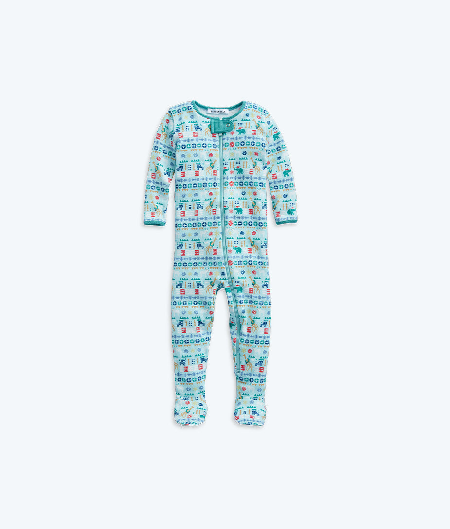 Flat Lay of Pajamas, The Babies' Cotton Matching Family Pajama Set - Holidays in the Wild