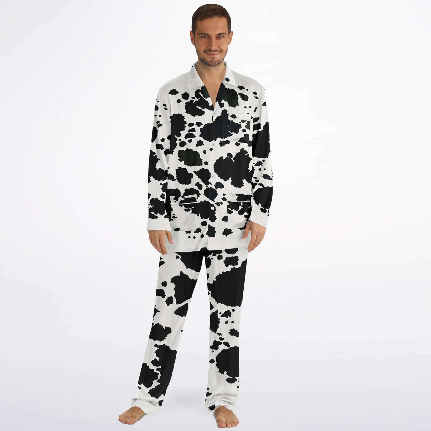 Funky Cowhide Pattern | Men's Satin Pajamas