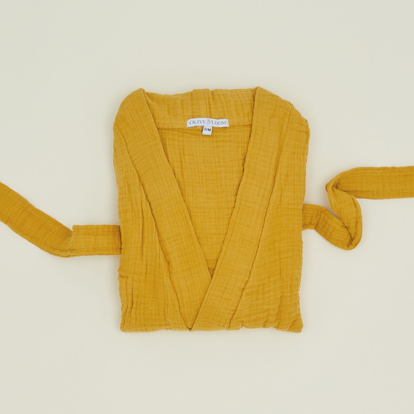 Cotton Gauze Bathrobe - Mustard