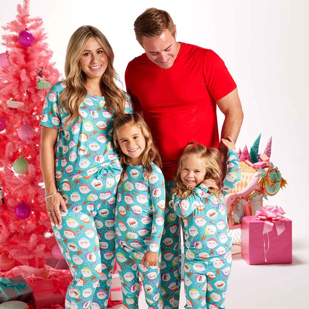 Glitterville™ Papa Noel Women's Short Sleeve Scoop Loungewear