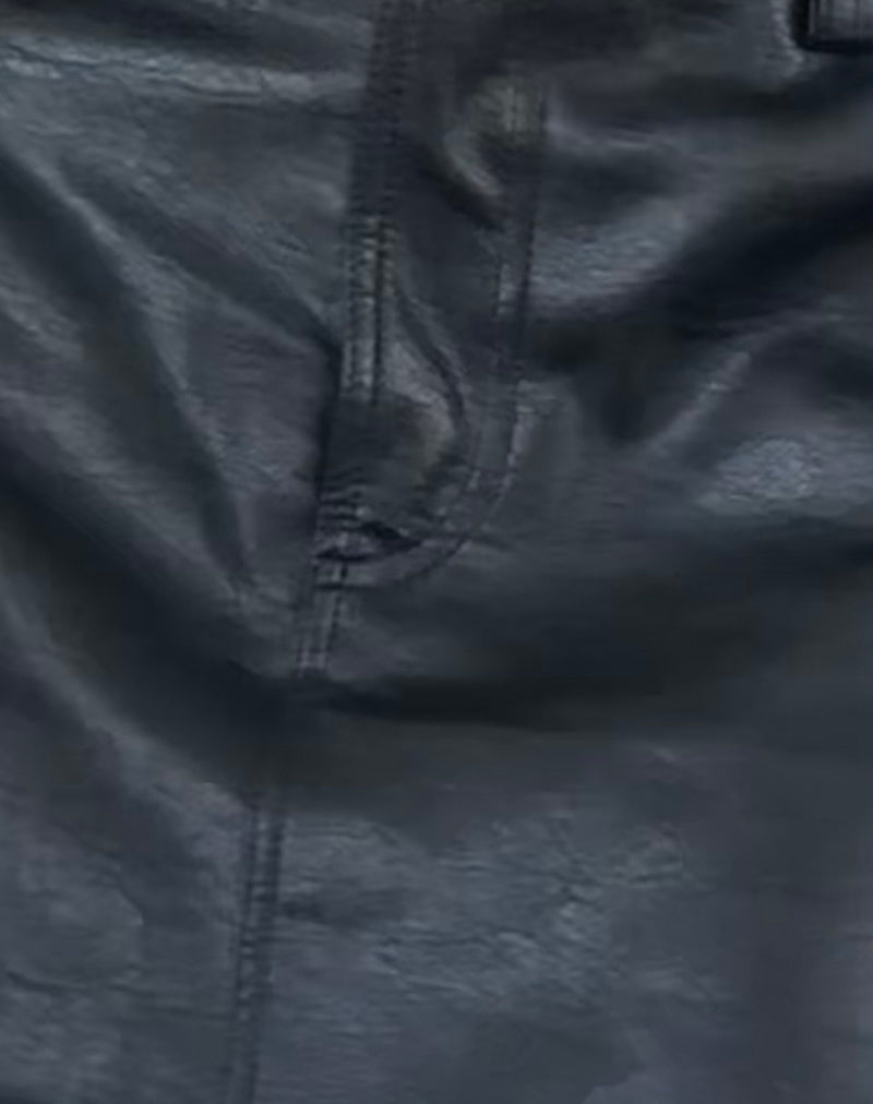 Rwila Mini Skirt in PU Black