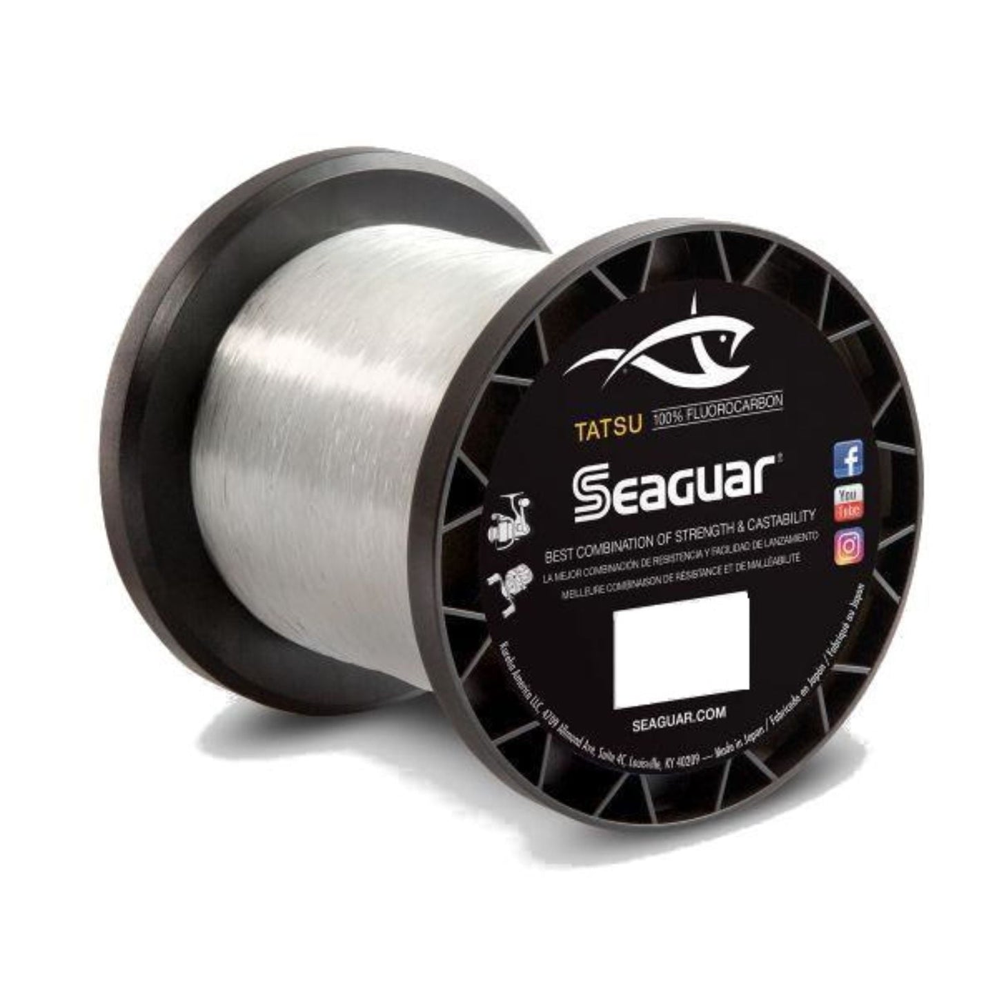 Seaguar Tatsu 100% Fluorocarbon Fishing Line(DSF), 22lbs, 1000yds Break Strength/Length - 22TS1000
