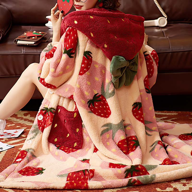 Coral Fleece Nightgown Winter Thick Cartoon Girl Gifts