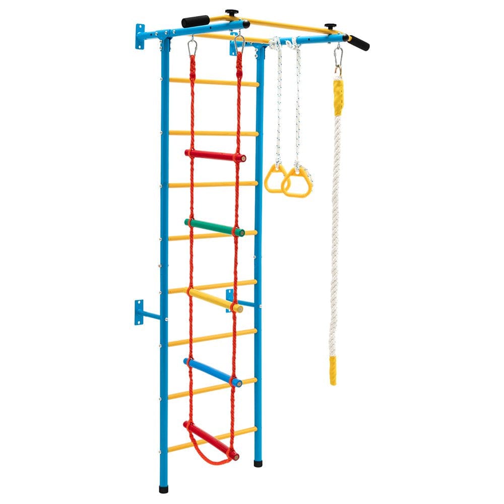 Costway 5 in 1 Kids Indoor Gym Playground Swedish Wall Ladder Children Home Climbing Gym