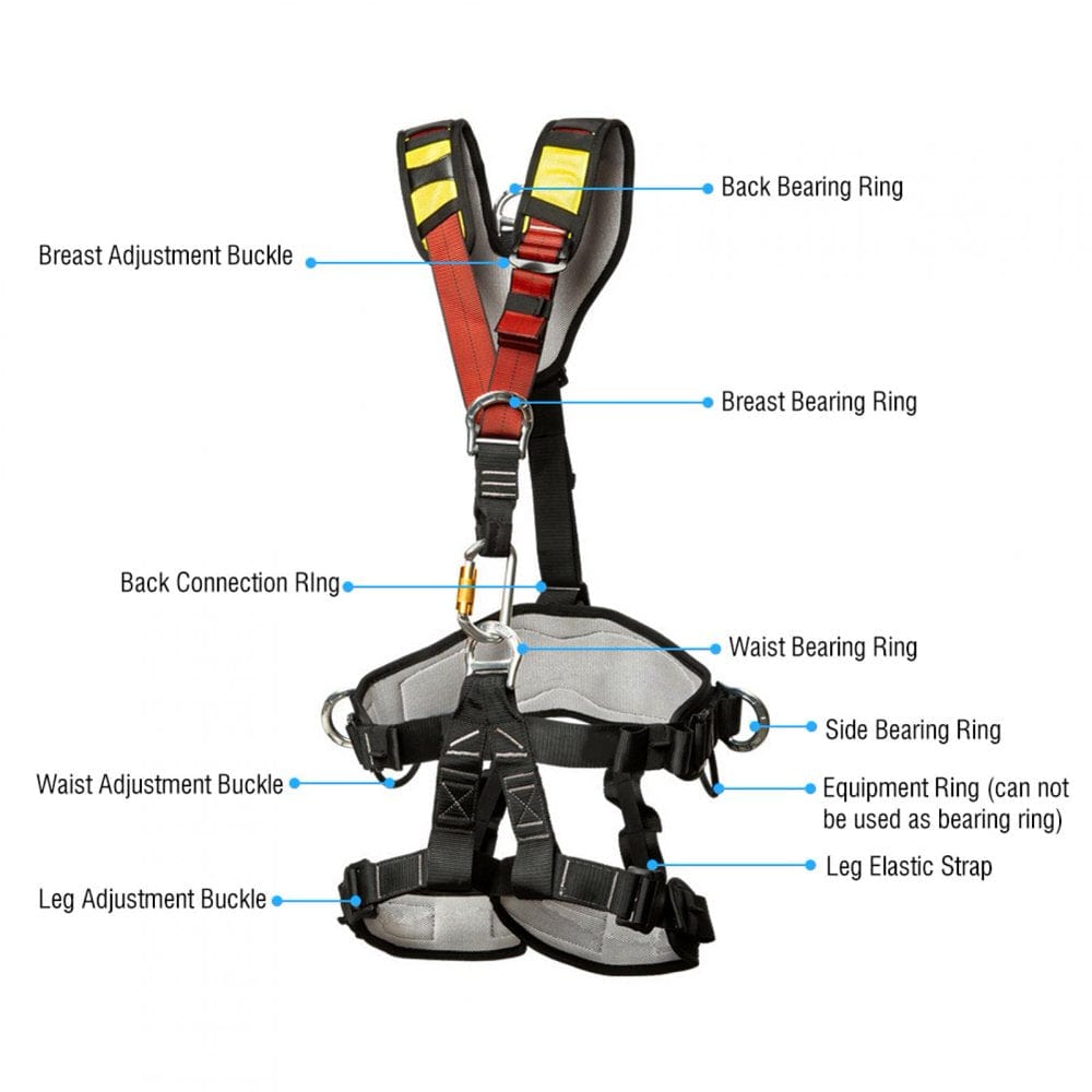 EBTOOLS Climbing Safety Harness, Multipurpose Climbing Harness, for Outdoor Mountaineering Rappelling Rock Climbing