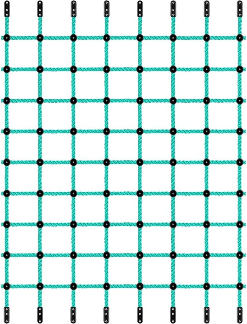 JOYJOO Climbing Cargo Net, Indoor Climbing Net, Outdoor Cargo Webbing Net, Military Climbing Cargo Net, 100% Nylon Material Rope Ladder, Corrosion Resistance, 70" X 119"