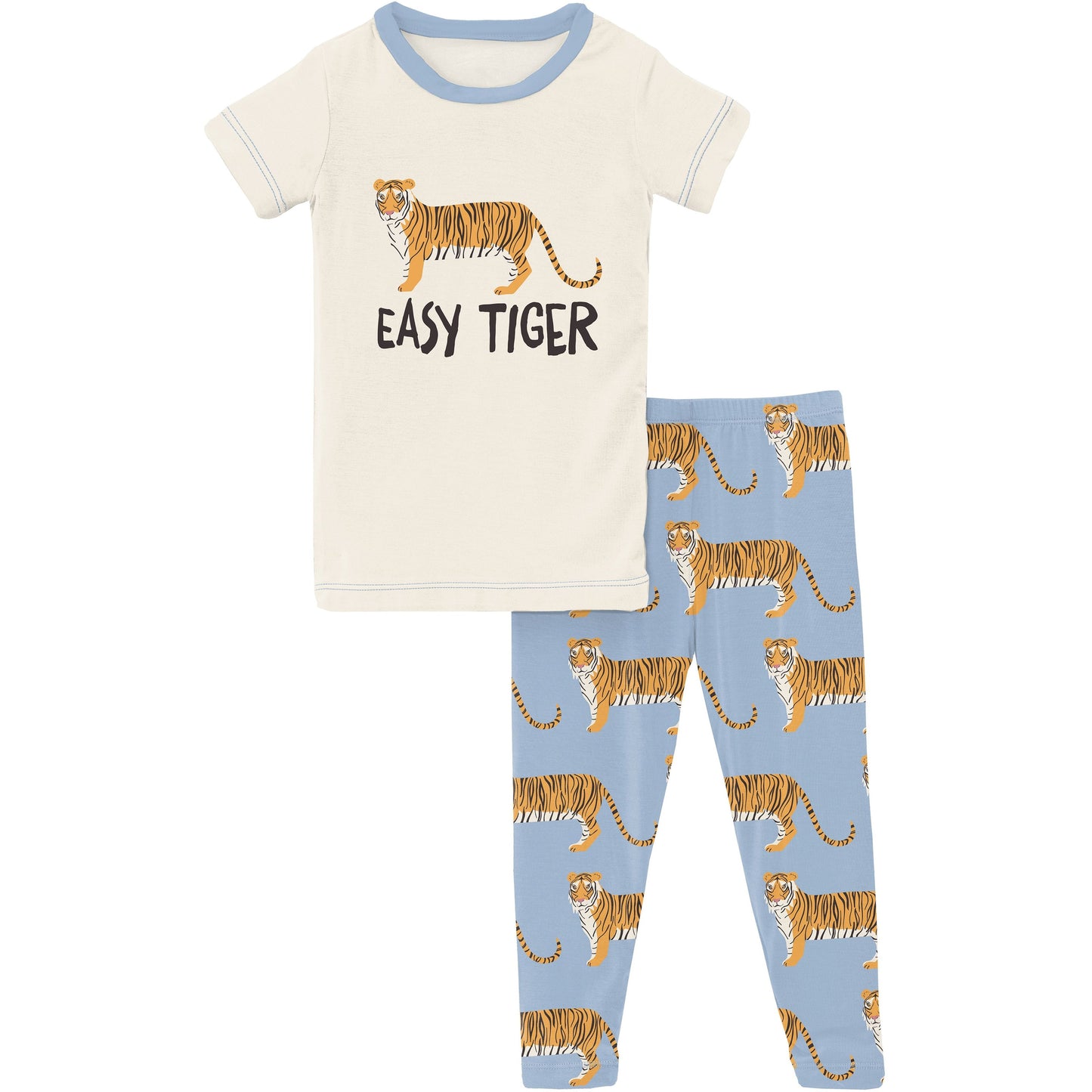 Kickee Pants Pond Tiger Short Sleeve Pajama Set