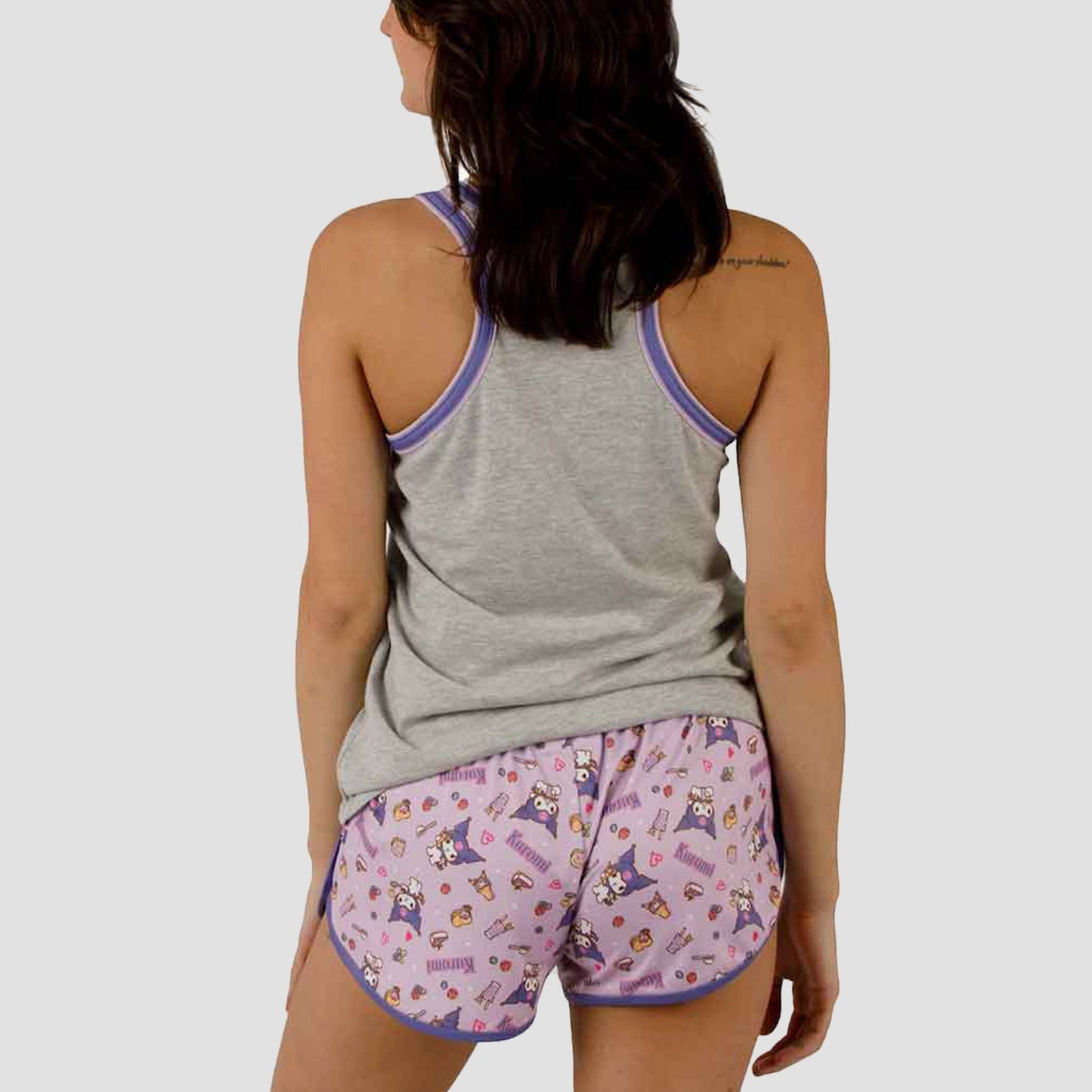 Kuromi Tank Top and Shorts Sleep Set