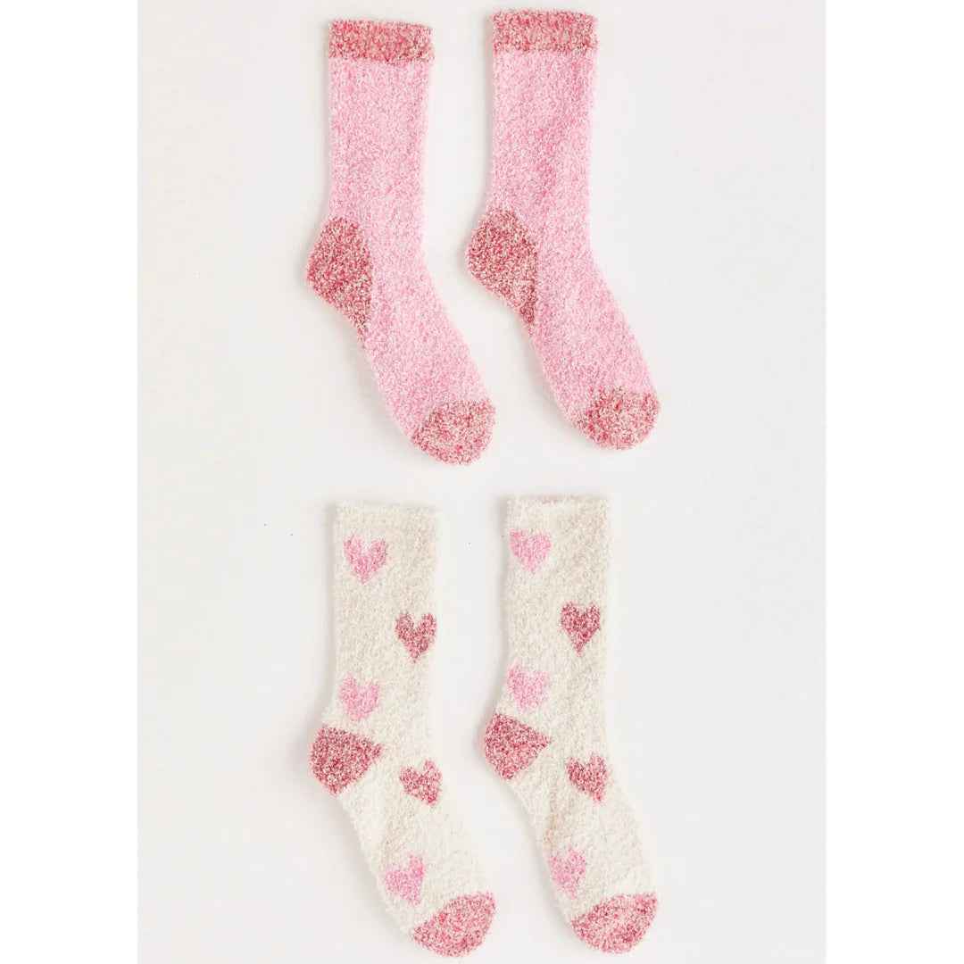 Z Supply 2-Pack Plush Heart Socks