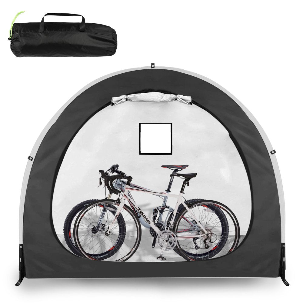 Outdoor Bike Cover Storage Tent, 210D Oxford Waterproof Bike Storage Shed for 2 Bikes