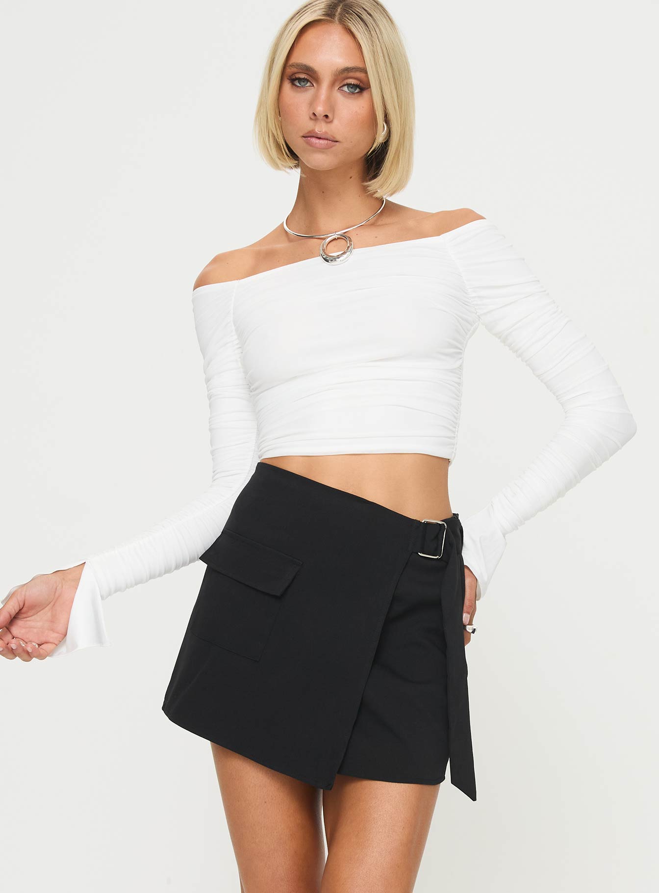 Lawyer Up Mini Skirt Black