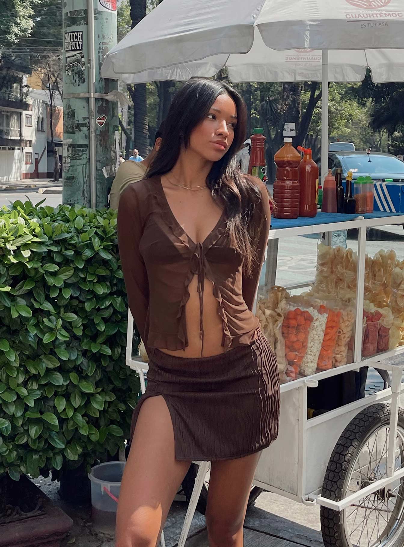 Cambor Mini Skirt Brown