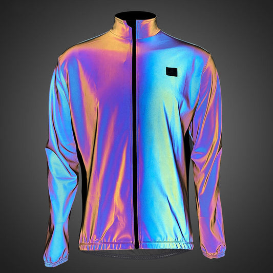 Cycling Jacket Colorful Reflective Night Riding Safety Jacket - Blue Force Sports