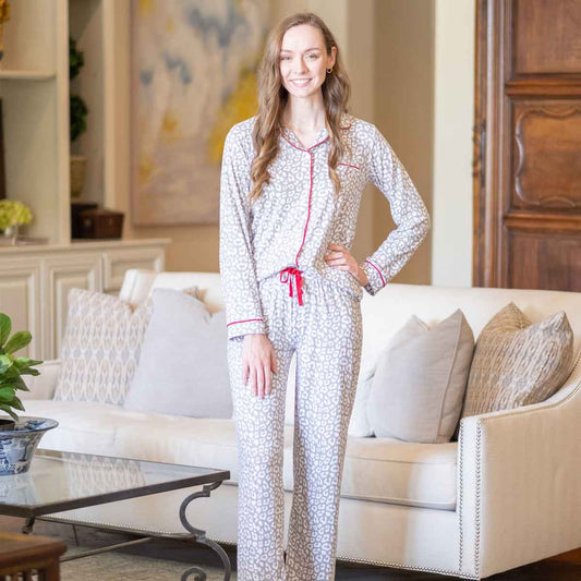 Wild One Long Sleeve Button Up Sleep Shirt