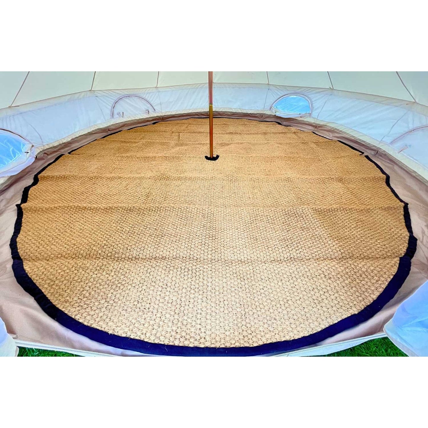 13' (4M) Coir Bell Tent Rug Half Moon