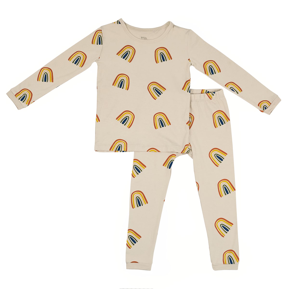 Kyte Baby Pajama Set | Rust Rainbow on Oat