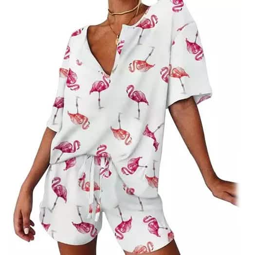 2-Piece: Leo Rosi Women's Khloe Lounge Set Women's Loungewear Flamingo S - DailySale