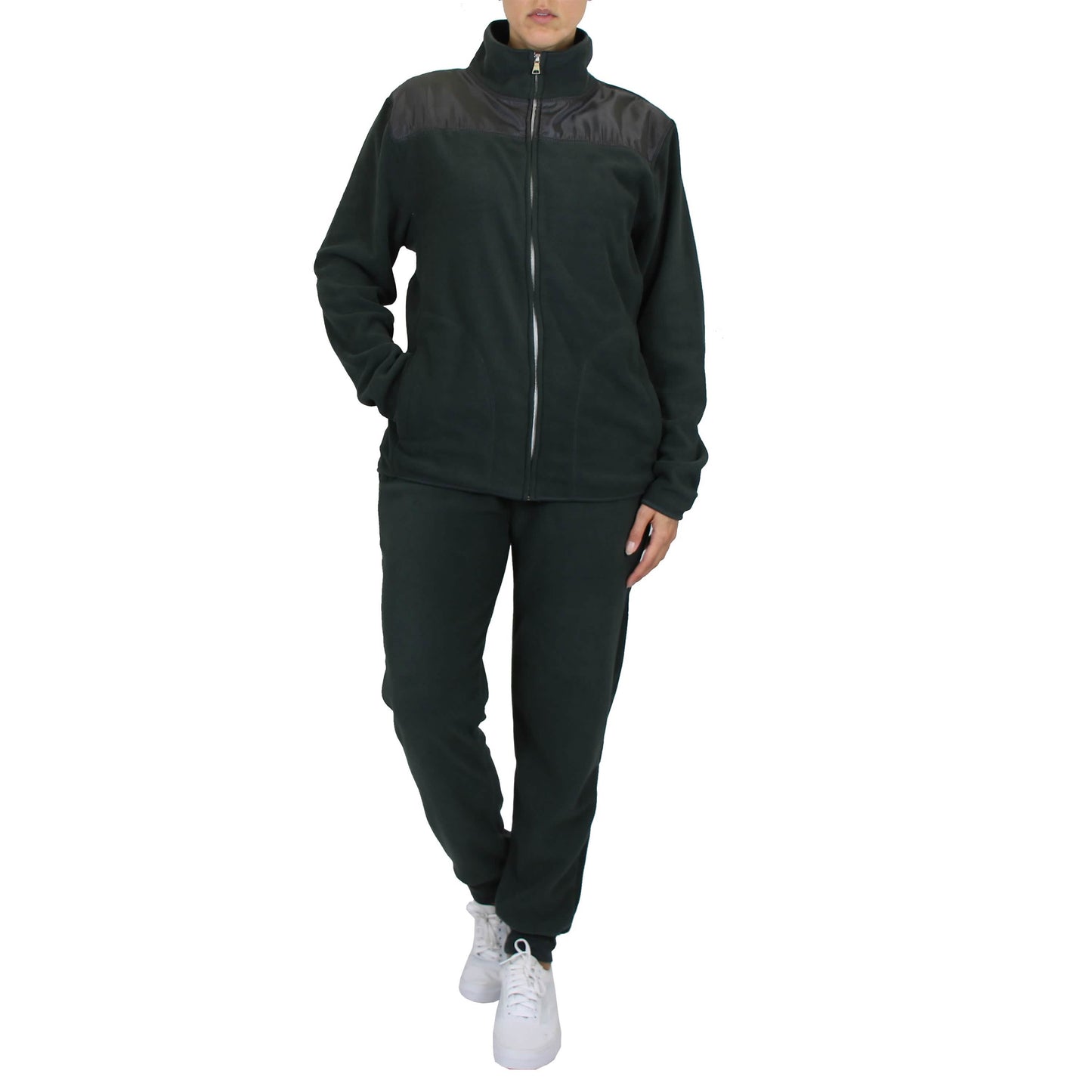 2-Piece: Women's Fashion Sweater and Jogger Polar Fleece Matching Set Women's Tops Charcoal S - DailySale