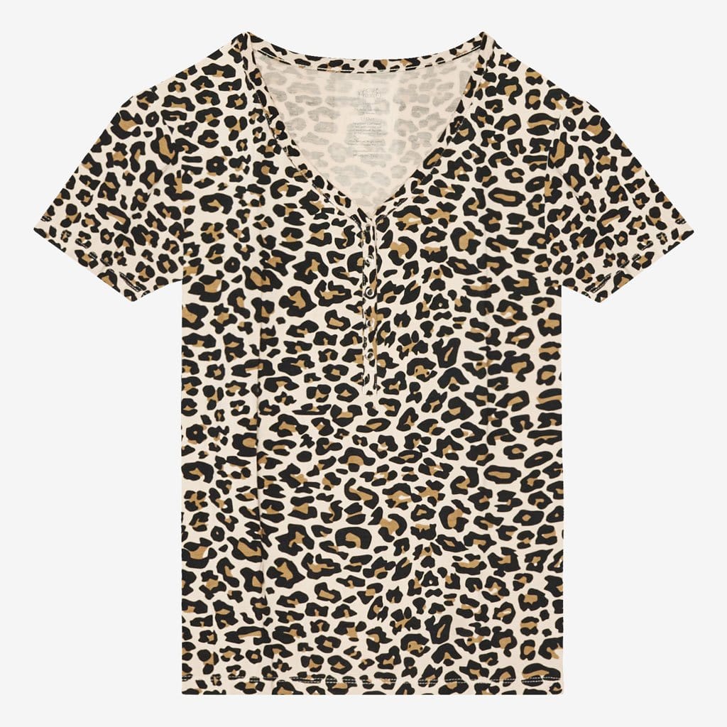 Lana Leopard Tan Women's Short Sleeve Loungewear