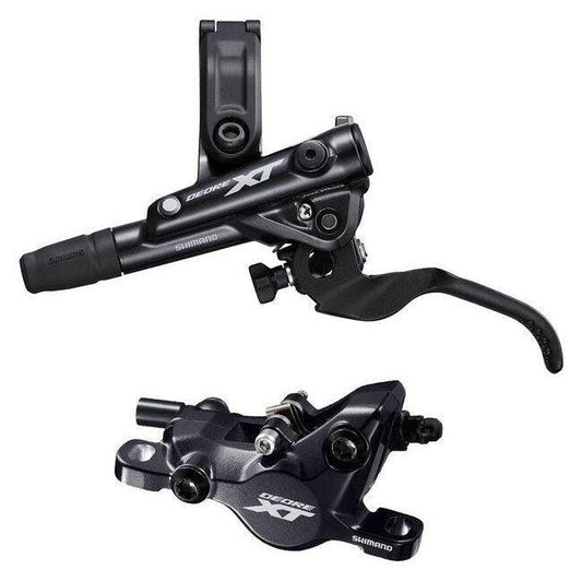 Shimano Deore XT BL-M8100/BR-M8100 Disc Brake and Lever - Rear, Hydraulic, Post Mount, 2-Piston, Black