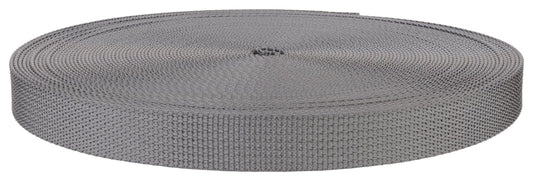 3/4 Inch Silver Polyester Webbing Closeout, 10 Yards