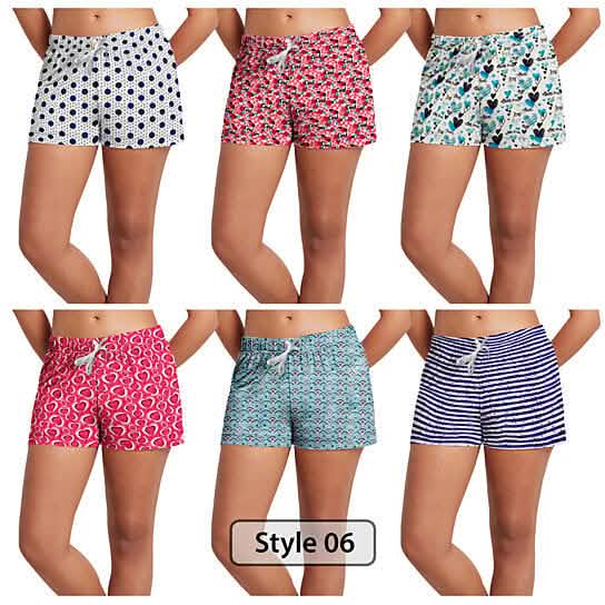 3-Pack: Women's Comfy Lounge Bottom Pajama Shorts with Drawstring Women's Loungewear Style 6 S - DailySale