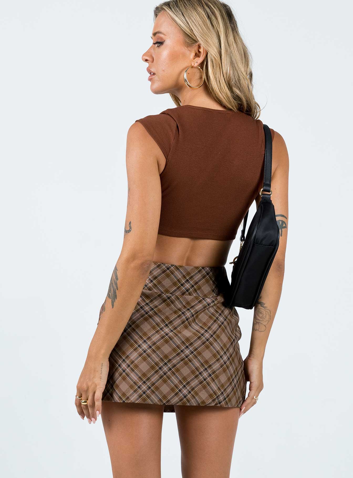 Davenport Mini Skirt Brown