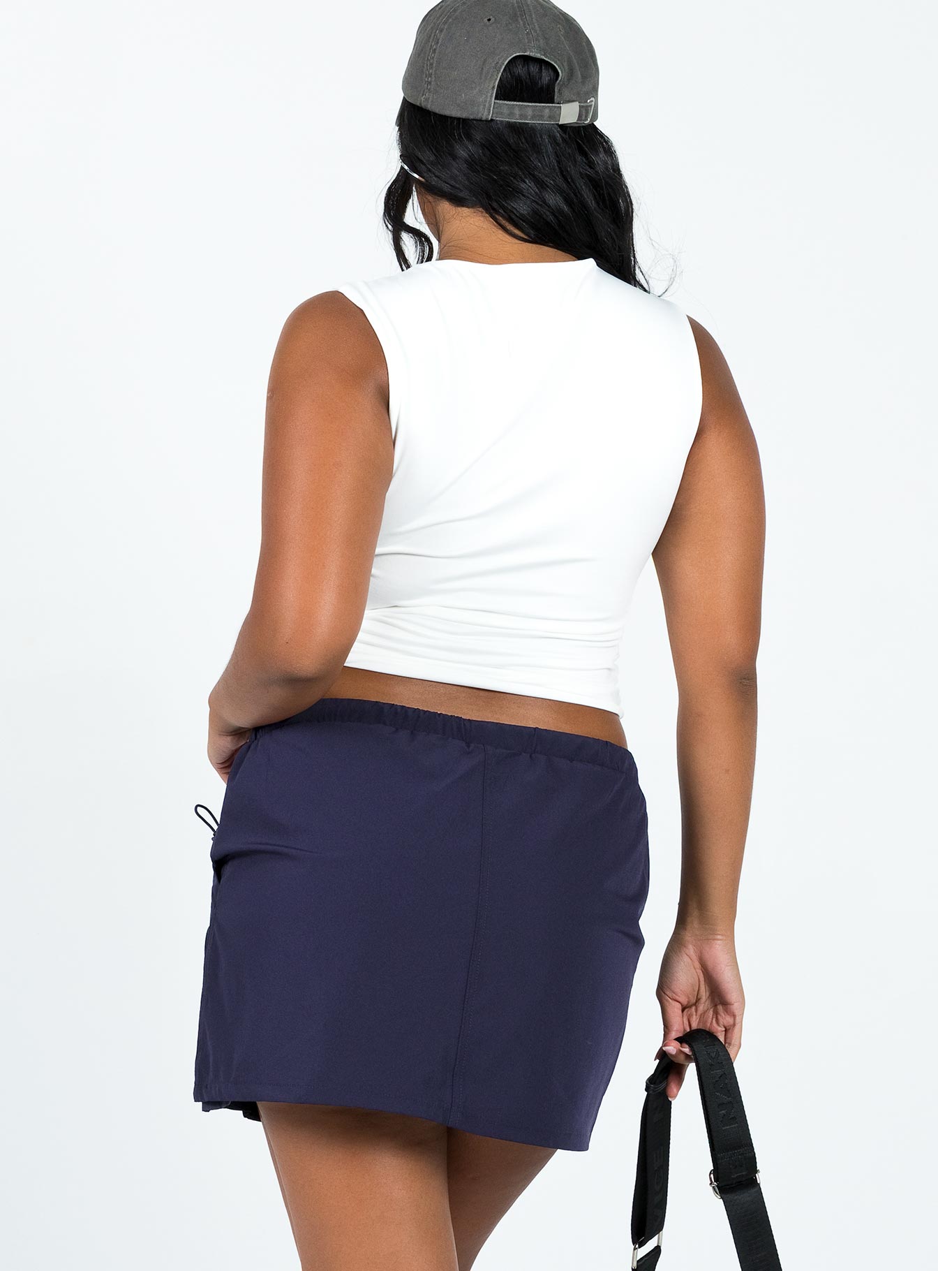 Valery Parachute Mini Skirt Navy