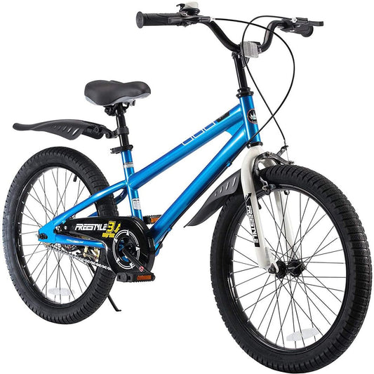 Royalbaby Freestyle Kids Bike 20 In. Girls and Boys Kids Bicycle Blue with Kickstand