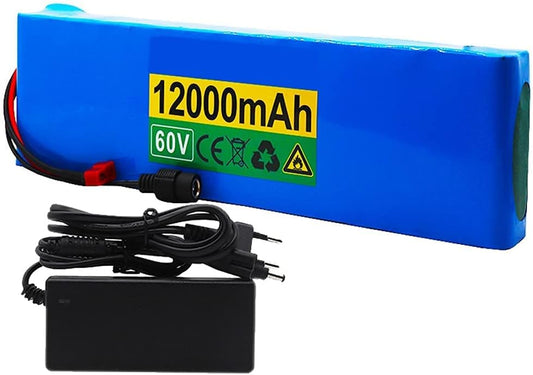 60V 12Ah Ebike Battery for 350-1000W Bicycle Motor, Electric Scooter Li-Ion Battery with Charger, Electric Bicycles Motor/Ebike Kit