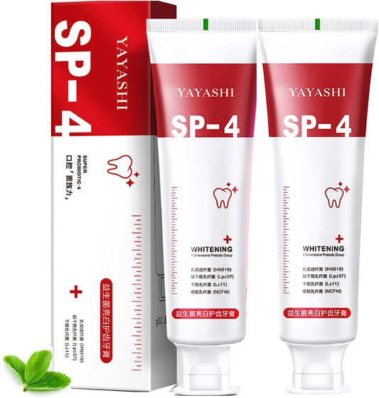 2 PCS Yayashi Sp-4 Probiotics WhiteningToothpaste, Toothpaste Fresh Breath Toothpaste, Stain Removing Toothpaste for Teeth Color Correcting