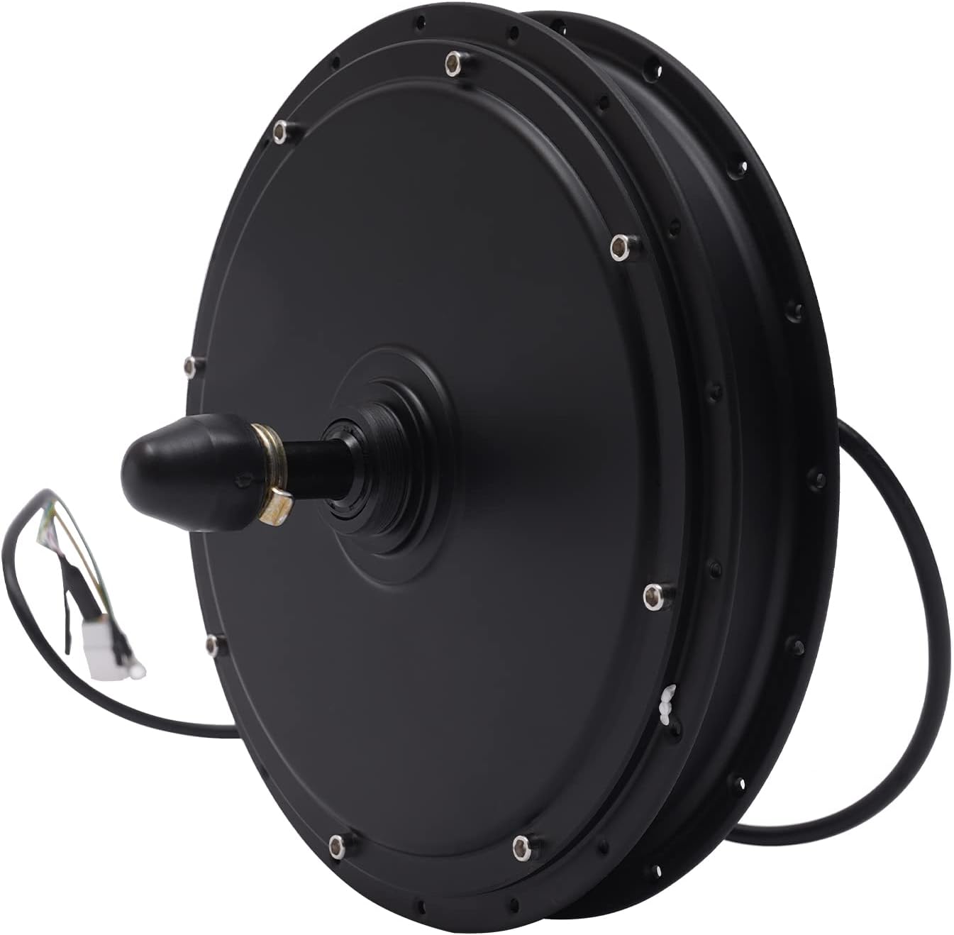 Electric Hub Motor, Aluminium Alloy Ebike Motor Mid Drive Motor Rear Wheel Hub Motor Conversion Kit Black 1000W 48V 460RMP