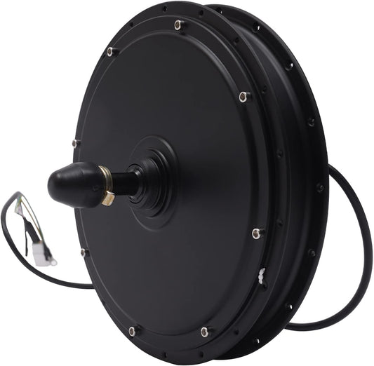 Electric Hub Motor, Aluminium Alloy Ebike Motor Mid Drive Motor Rear Wheel Hub Motor Conversion Kit Black 1000W 48V 460RMP