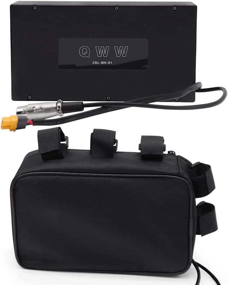 QWW 48V13AH Lithinum ion Battery Pack with Charger and Waterproof Bag for 200W-1000W kit…