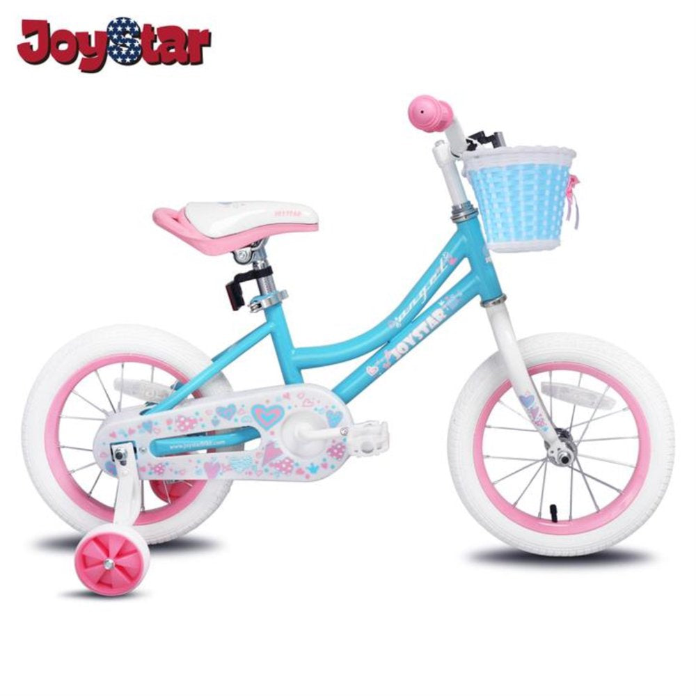 JOYSTAR Angel Girls Bike 16 Inch Kids Bike with Training Wheels for 4-7 Years Old Girls,Toddler Bicycle,Fuchsia
