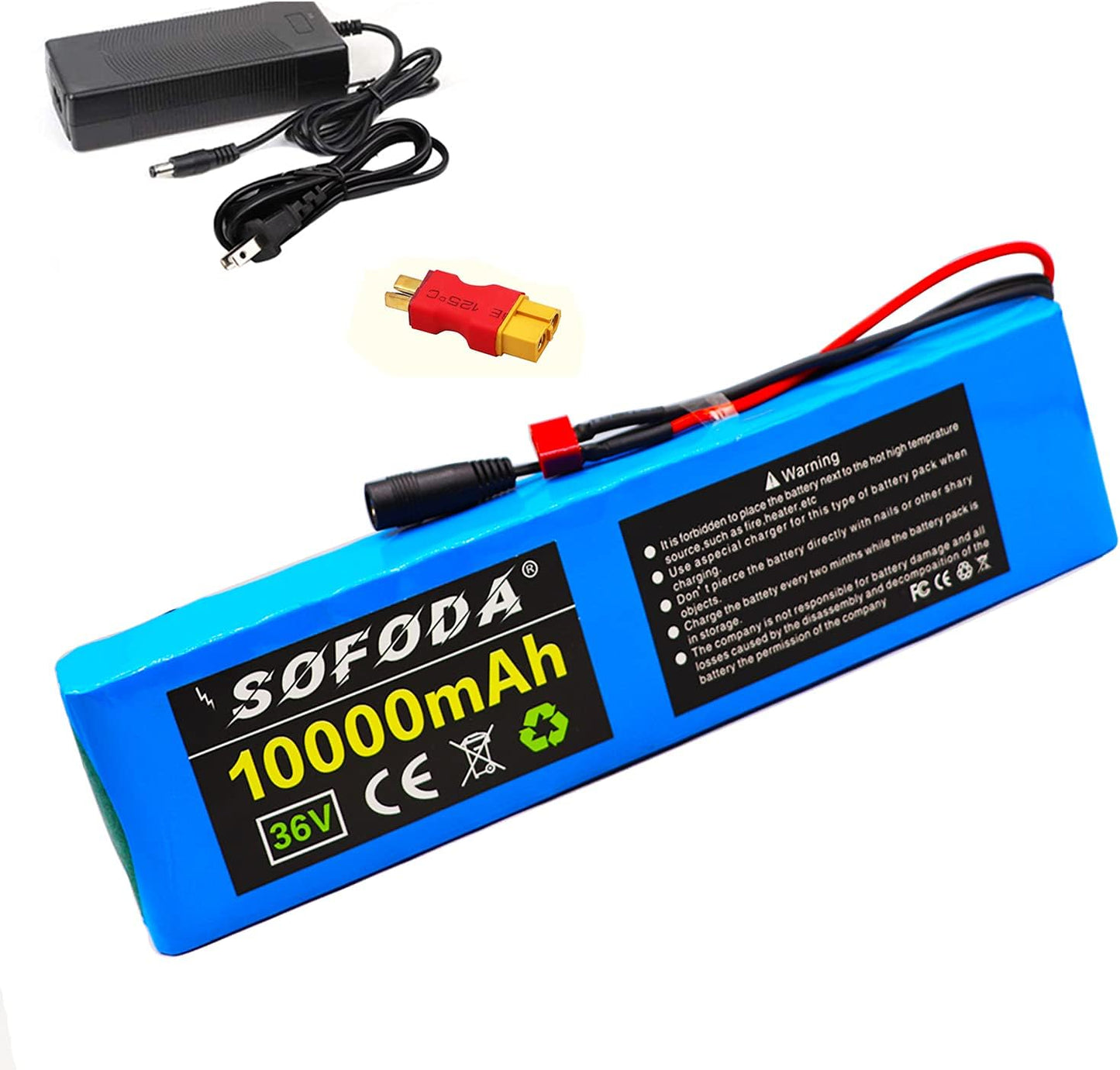 36V 10Ah 600watt 10S3P Lithium ion Battery Pack 20A BMS for Battery Pack E-Bike Ebike Electric Bicycle ebike Bicycle Scoot XT60 T Plug