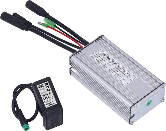 VGEBY Electric Bike Conversion Kit, Electric Bike Motor Controller 22A Speed Controller with LCD4 Panel 1 to 2 Cable Fully Waterproof Kit for 500W Gear Motor Electric Bike Controller