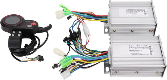 VBESTLIFE Dual Drive Electric Bike Controller Kit Dual Drive 36/48V 450W Electric Bike Brushless Controller LH100 Color LCD Screen Display